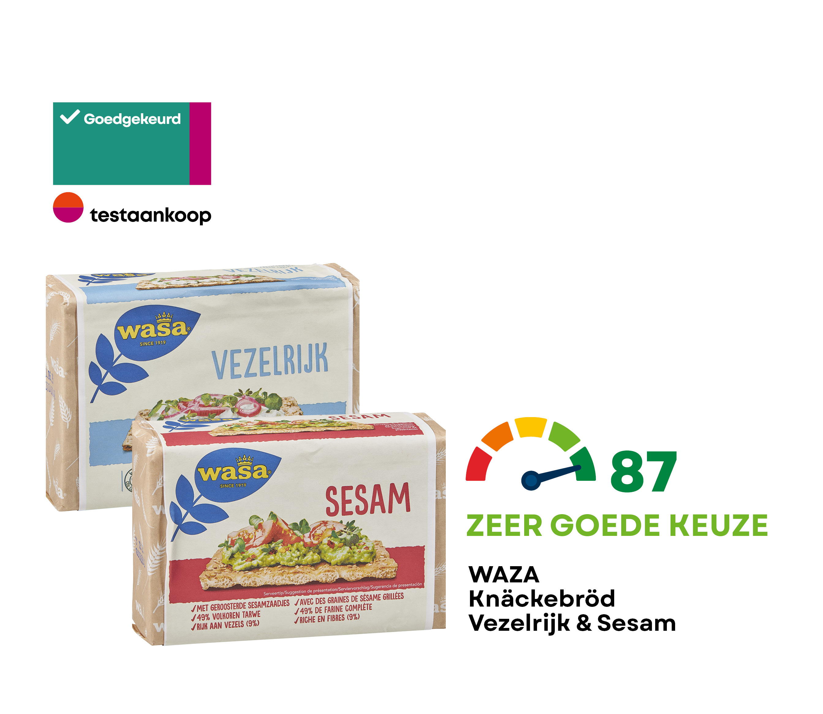 Waza knackebrod sesam vezelrijk gezond